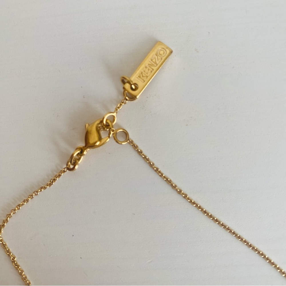 KENZO Gold Plated Tiger Necklace NWOT - Picture 4 of 9